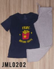 Jml0202 - pijama mujer pantalón FRIES BEFORE GUYS
