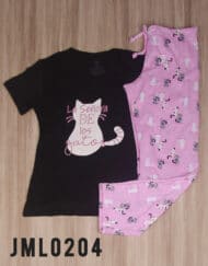 Jml0204 - pijama mujer pantalón LA SEÑORA DE LOS GATOS