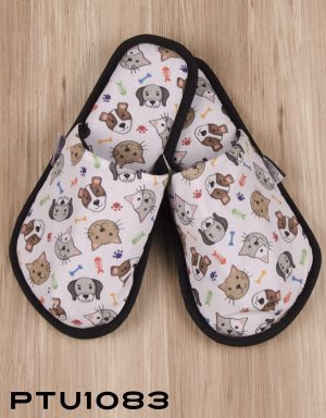 Ptu1083 - pantuflas gato perro mascota