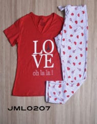 Jml0207 - pijama mujer pantalón LOVE OH LA LA!