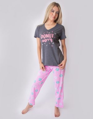 Jml0209 - pijama mujer pantalón DONUT WORRY