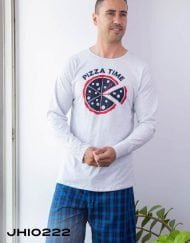 Jhi0222 - pijama hombre invierno PIZZA TIME