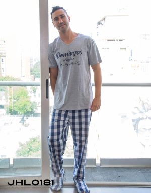 Jhl0181 - pijama hombre pantalón DOMINGOS DE RELAX