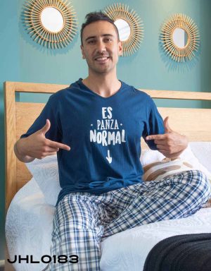 Jhl0183 - pijama hombre pantalón ES PANZA NORMAL