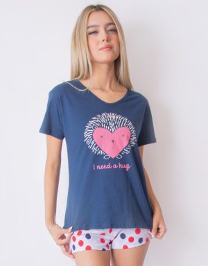 Jms0267 - pijama mujer short I NEED A HUG