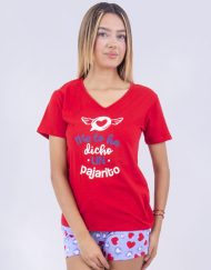 Jms0273 - pijama mujer short ME LO HA DICHO UN PAJARITO