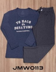 Jmw0113 - pijama mujer pants YO HAGO EL DESAYUNO ALGO SENCILLITO COMO CEREAL