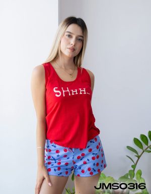Jms0316 - pijama mujer short SHHH...