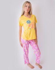 Jml0213 - pijama mujer pantalón ALGO LINDO VENDRÁ