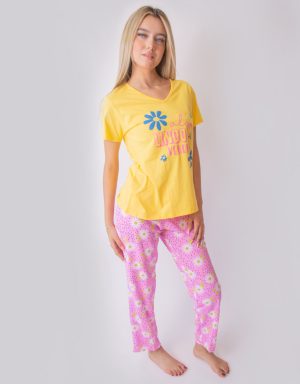 Jml0213 - pijama mujer pantalón ALGO LINDO VENDRÁ