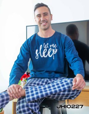 Jhi0227 - pijama hombre invierno LET ME SLEEP