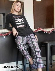JMI0272 - pijama mujer invierno LA VIDA ES UNA AVENTURA