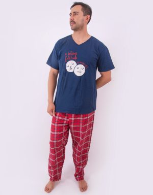 Jhe0185 - pijama hombre invierno A BESOS ENTIENDO