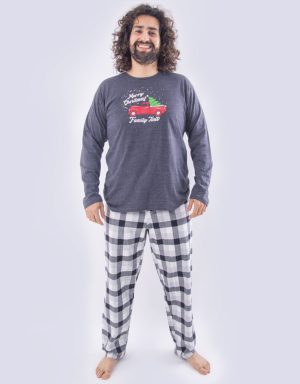 Jhi0230 - pijama hombre invierno MERRY CHRISTMAS FAMILY TIME
