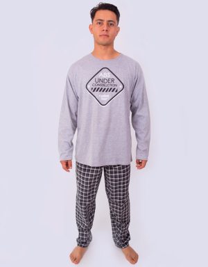 Jhi0232 - pijama hombre invierno ABS UNDER CONSTRUCTION (COMING SOON)