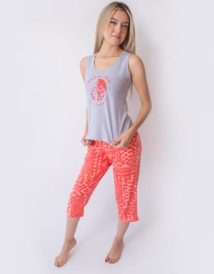 Jmc0161 - pijama mujer capri TRAVELING IS MY THERAPY