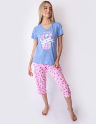 Jmc0206 - pijama mujer capri YOU ARE NEVER TOO OLD FOR CANDY