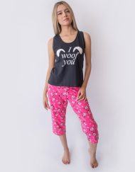 Jmc0211 - pijama mujer capri I WOOF YOU