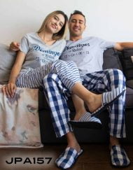 JPA0157 pijama para parejas - DOMINGOS DE RELAX - ambos pantalón