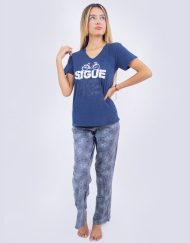 Jml0181 - pijama mujer pantalón SIGUE TUS SUEÑOS, ELLOS SABEN EL CAMINO