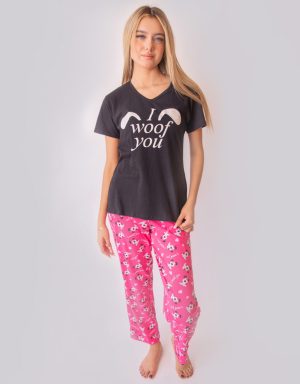 Jml0215 - pijama mujer pantalón I WOOF YOU