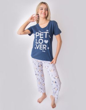 Jml0225 - pijama mujer pantalón PET LOVER