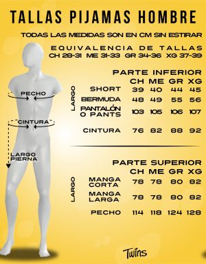 Tallas Pijamas hombre