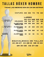 Tallas Ropa interior hombre