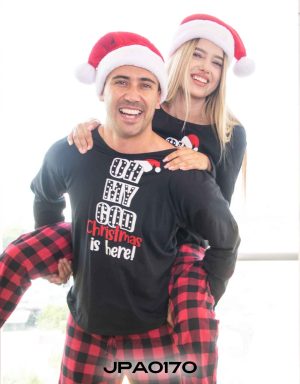 JPA0170 pijama parejas - OH MY GOD CHRISTMAS IS HERE! ambos pantalón