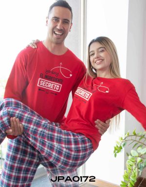 JPA0172 pijama parejas - YO SOY EL INGREDIENTE SECRETO ambos pantalón
