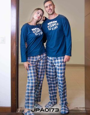 JPA0173 pijama parejas - DREAM TEAM TÚ Y YO ambos pantalón