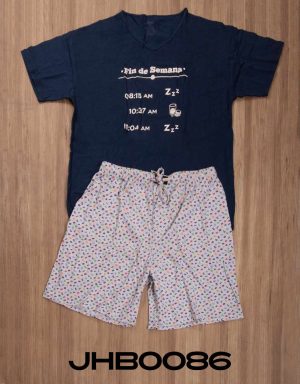 Jhb0086 - pijama bermuda FIN DE SEMANA