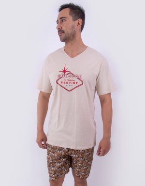 Jhb0093 - pijama bermuda WELOME TO FABULUOS BEDTIME