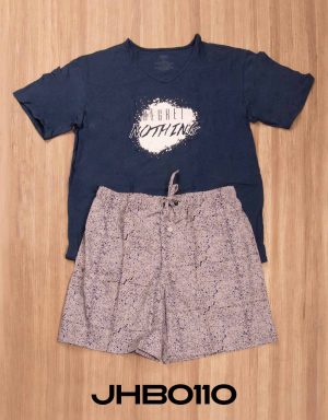 Jhb0110 - pijama bermuda REGRET NOTHING