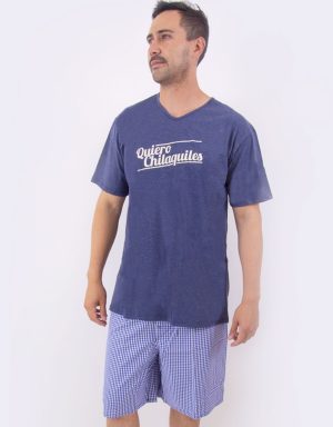 Jhb0118 - pijama bermuda QUIERO CHILAQUILES