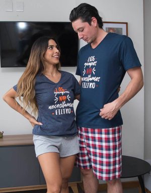 Jhb0155 - pijama bermuda LOS GUAPOS NO NECESITAMOS FILTRO