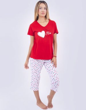 JPA0183 pijama parejas -YOU & ME ella capri él short