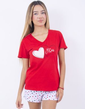 JPA0182 pijama parejas -YOU & ME ambos short