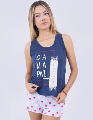 Jms0315 - pijama mujer short CAMA PA'L DESESTRÉS