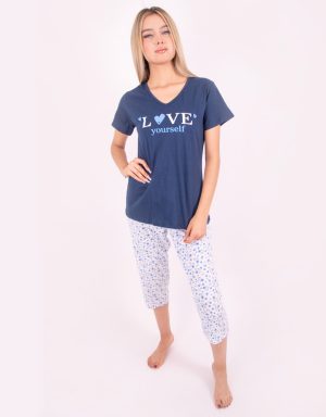 JMC0221 - pijama mujer capri LOVE YOURSELF