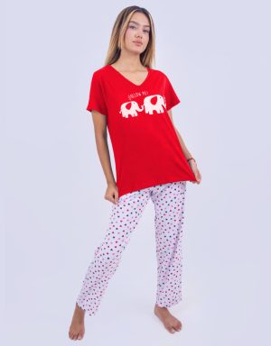 JML0232 - pijama mujer pantalón FOLLOW ME