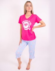 JMC0226 - pijama mujer capri RELAJARME ME LATTE