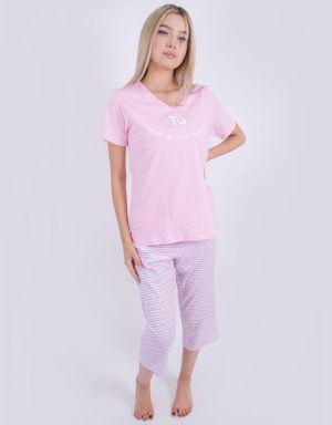 Jmc0231 - pijama mujer capri TU HACES MI VIDA ESPECIAL