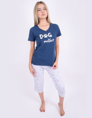 JMC0233 - pijama mujer capri DOG MOTHER