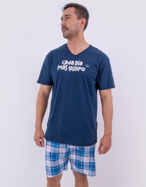 Jhb0173 - pijama hombre bermuda CADA DÍA MÁS GUAPO