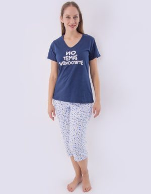 JMC0238 - pijama mujer capri NO TEMAS EQUIVOCRARTE