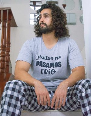 Jhl0188 - pijama hombre pantalón JUNTOS NO PASAMOS FRÍO