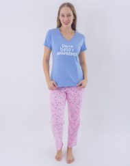 JML0234 - pijama mujer pantalón DAME BESO Y APAPACHO!