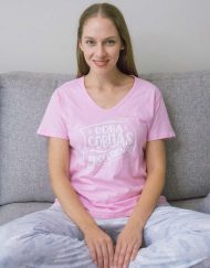 JPA0190 pijama parejas - ROBACOBIJAS PROFESIONAL - ella pantalón él bermuda