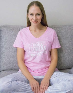 JPA0190 pijama parejas - ROBACOBIJAS PROFESIONAL - ella pantalón él bermuda